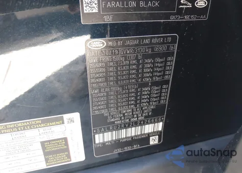 2020 Land Rover Discovery Landmark Edition from USA, damaged, VIN SALRU2RV2L2426666